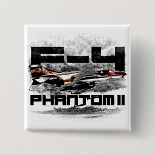 Badge Carré 5 Cm F-4 Phantom II