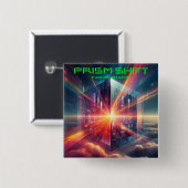 Badge Carré 5 Cm Fabian Prism Shift Fan Button  (Devant & derrière)