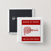Badge Carré 5 Cm Fabriqué au Pérou (Devant & derrière)