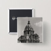 Badge Carré 5 Cm Façade de l'église de St Louis (Devant & derrière)