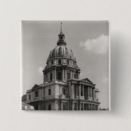 Badge Carré 5 Cm Façade de l'église de St Louis (Devant)