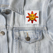 Badge Carré 5 Cm Face solaire (En situation)
