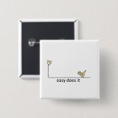 Badge Carré 5 Cm facile le fait (Devant & derrière)