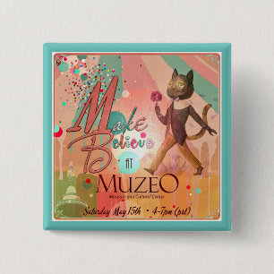 Badge Carré 5 Cm Faire confiance au bouton Muzeo Event