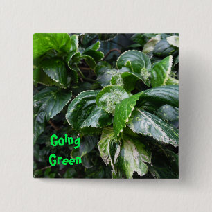 Badge Carré 5 Cm Faire de la maison verte plantes