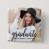 Badge Carré 5 Cm Faire-part photo moderne tendance (Devant)