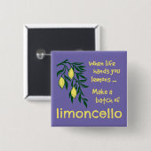 Badge Carré 5 Cm Faire un lot de liqueur Limoncello Lemon (Devant & derrière)