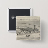 Badge Carré 5 Cm Fairview res, ranch (Devant & derrière)