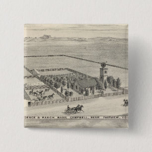 Badge Carré 5 Cm Fairview res, ranch