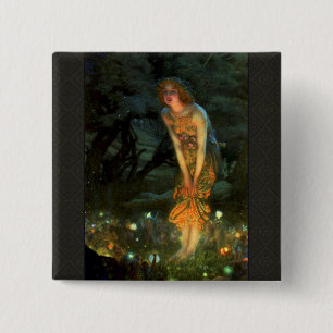 Badge Carré 5 Cm Fairy Circle Fairies Midsummer Eve