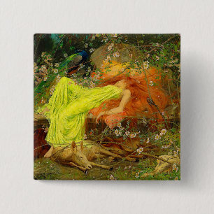 Badge Carré 5 Cm Fairy Tale Arthur Wardle