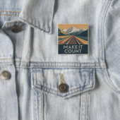 Badge Carré 5 Cm Fais que ça compte (En situation)