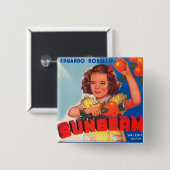 Badge Carré 5 Cm Faisceau (Devant & derrière)