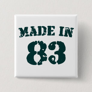 Badge Carré 5 Cm Fait En 1983