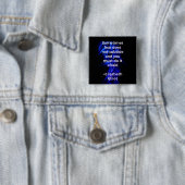 Badge Carré 5 Cm Faites-le peur (En situation)