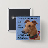 Badge Carré 5 Cm Faites un ami rapide ! (Devant & derrière)