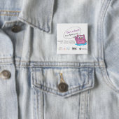 Badge Carré 5 Cm Faites votre partie pour trouver un traitement ! (En situation)