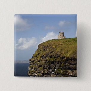 Badge Carré 5 Cm Falaises panoramiques de Moher et tour d'O'Brien.