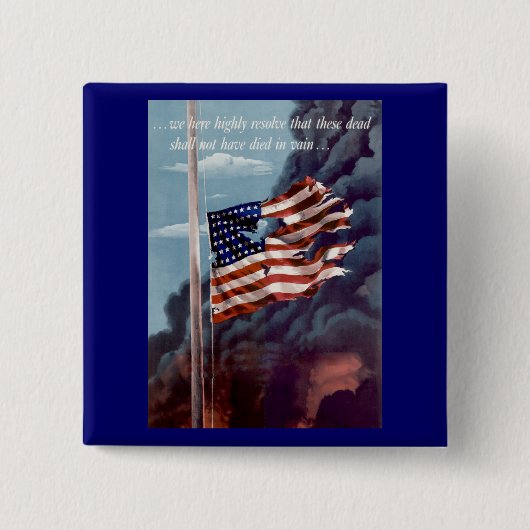 Badge Carré 5 Cm Fallen mais pas oublié (Devant)