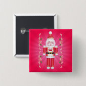 Badge Carré 5 Cm FANCY NUTCRACKER par SHARON SHARPE (Devant & derrière)