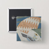 Badge Carré 5 Cm Fans flottant sur un courant (Devant & derrière)