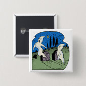Badge Carré 5 Cm Fantôme (Devant & derrière)