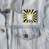 Badge Carré 5 Cm Fantôme Trumpy Mignon Radieux (En situation)