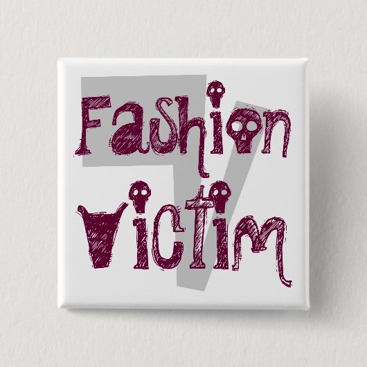 Badge Carré 5 Cm Fashion, Victim (Devant)