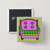 Badge Carré 5 Cm Fauteuil de mauvais goût (Devant & derrière)