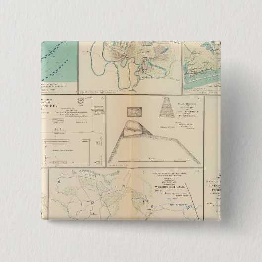 Badge Carré 5 Cm Federal Pt, NC Ft Pemberton (Devant)