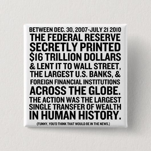 Badge Carré 5 Cm Federal Reserve auditent (Devant)