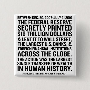 Badge Carré 5 Cm Federal Reserve auditent