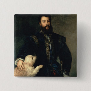Badge Carré 5 Cm Federigo Gonzaga, duc de Mantua, c.1525-30 (huile
