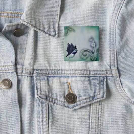 Badge Carré 5 Cm Fée (En situation)