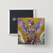 Badge Carré 5 Cm Fée de prune de sucre bijoux (Devant & derrière)