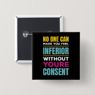 Badge Carré 5 Cm Feel Infior Eleanor Roosevelt Droits des femmes Bu