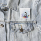 Badge Carré 5 Cm Féerie clavier musical Vignette (En situation)