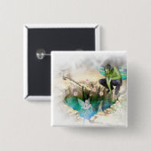 Badge Carré 5 Cm Féerie en Elven Pond Vignette (Devant & derrière)