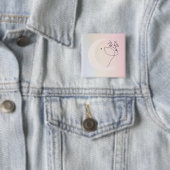Badge Carré 5 Cm Femme (En situation)