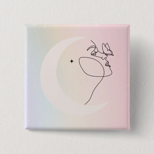 Badge Carré 5 Cm Femme (Devant)