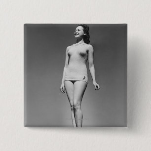 Badge Carré 5 Cm Femme dans le maillot de bain