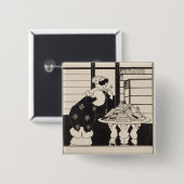 Badge Carré 5 Cm Femme dans une librairie, conception pour "un (Devant & derrière)