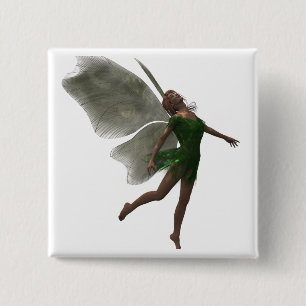 Badge Carré 5 Cm Femme féerique de Fae de forêt de danse