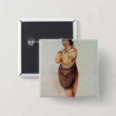 Badge Carré 5 Cm Femme indienne (Devant & derrière)