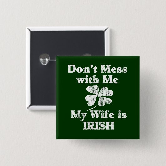 Badge Carré 5 Cm Femme irlandaise (Devant & derrière)