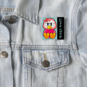 Badge Carré 5 Cm Femmes dans les technologies de l'informatique ope (En situation)