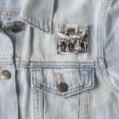 Badge Carré 5 Cm Femmes démontrant (En situation)