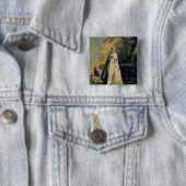 Badge Carré 5 Cm Femmes drapées dans le blanc (En situation)