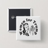 Badge Carré 5 Cm Femmes pour l'atout - dollars Donald d'argent (Devant & derrière)