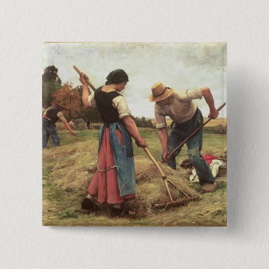 Badge Carré 5 Cm Fenaison, 1880 (Devant)